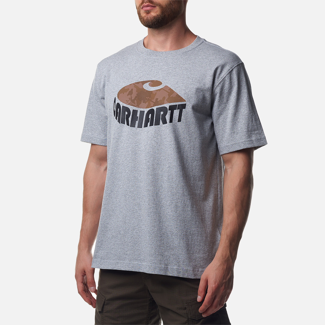 Carhartt Мужская футболка Relaxed Fit Heavyweight Camo C Graphic