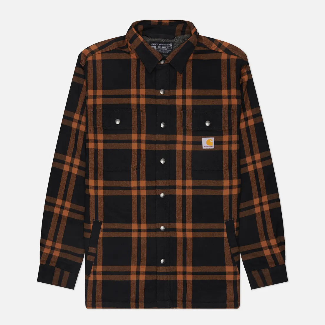 Carhartt Мужская рубашка Relaxed Fit Flannel Sherpa-Lined