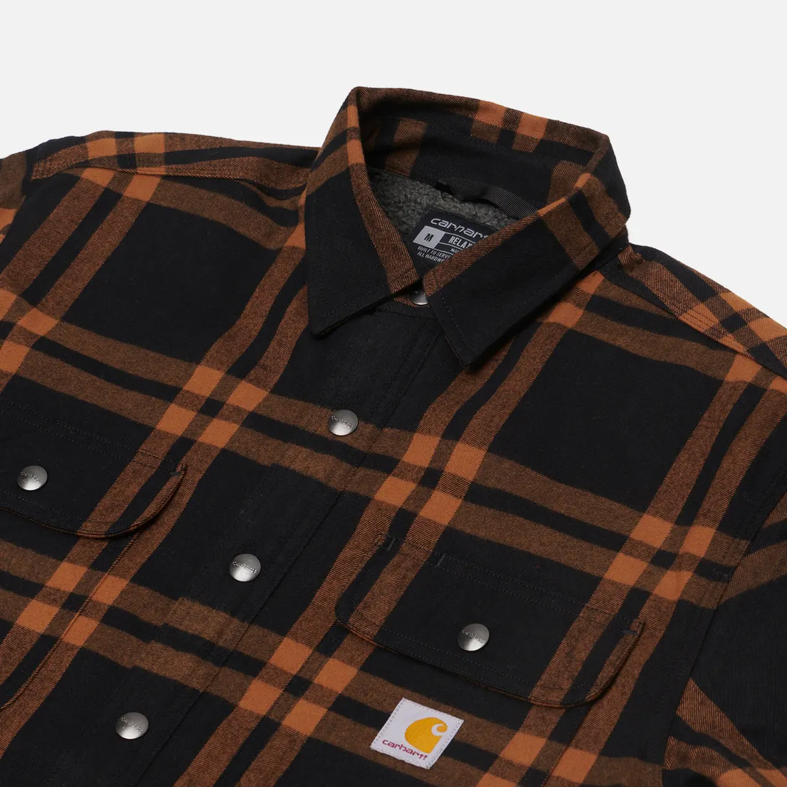 Carhartt Мужская рубашка Relaxed Fit Flannel Sherpa-Lined