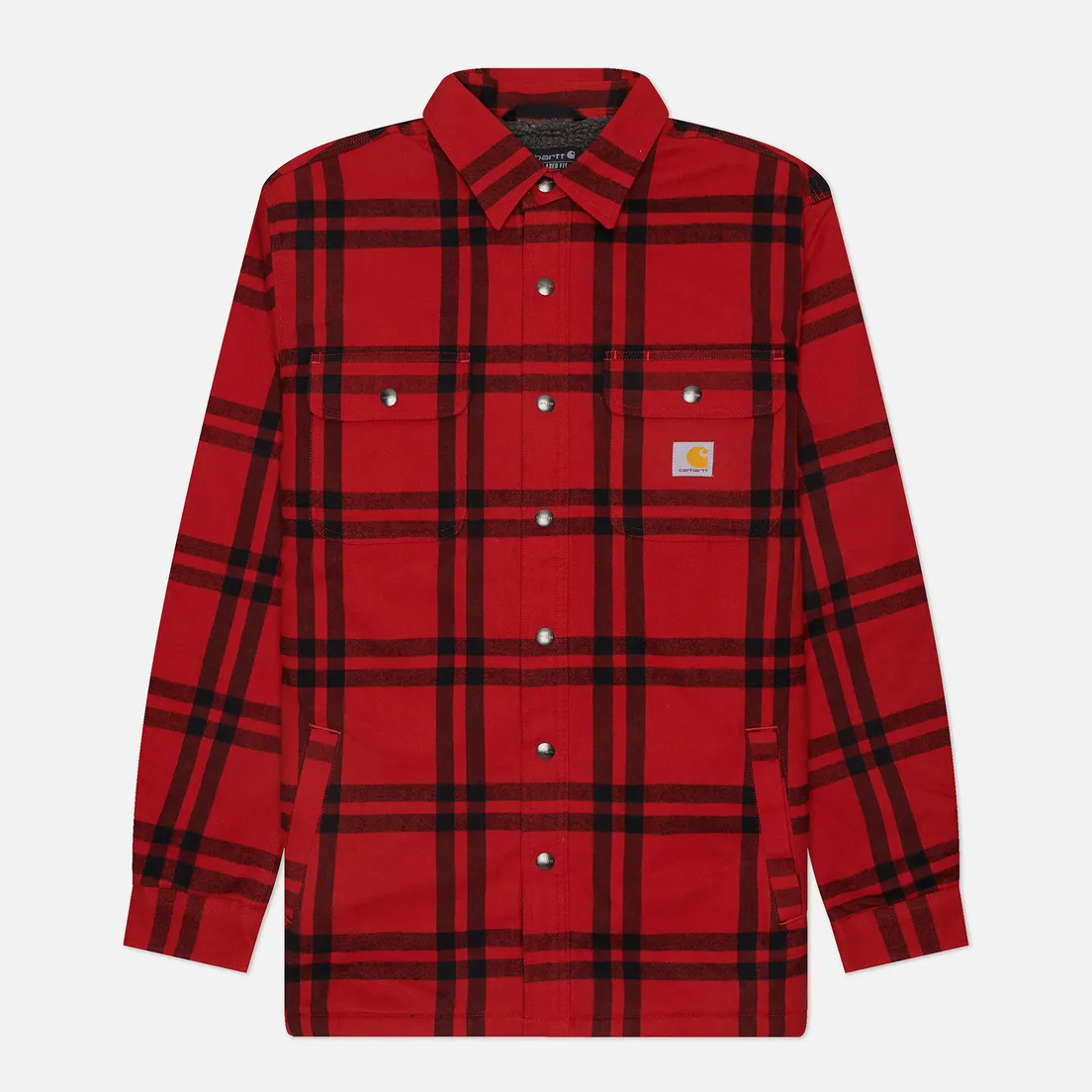 Carhartt Мужская рубашка Relaxed Fit Flannel Sherpa-Lined