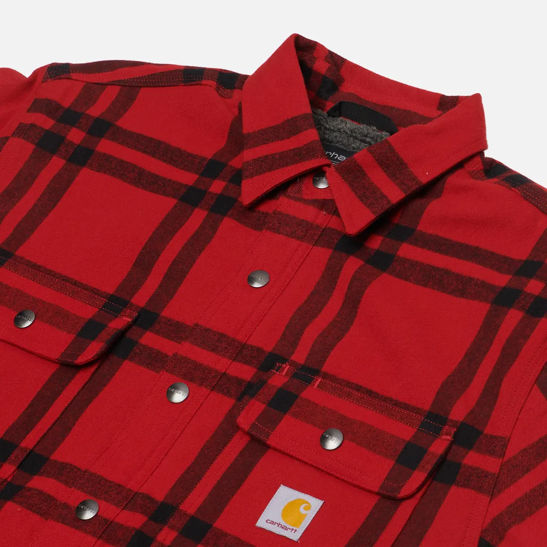 Carhartt Мужская рубашка Relaxed Fit Flannel Sherpa-Lined
