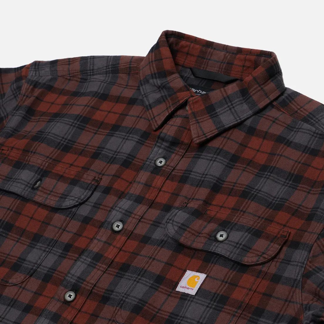 Carhartt Мужская рубашка Loose Fit Heavyweight Flannel Plaid