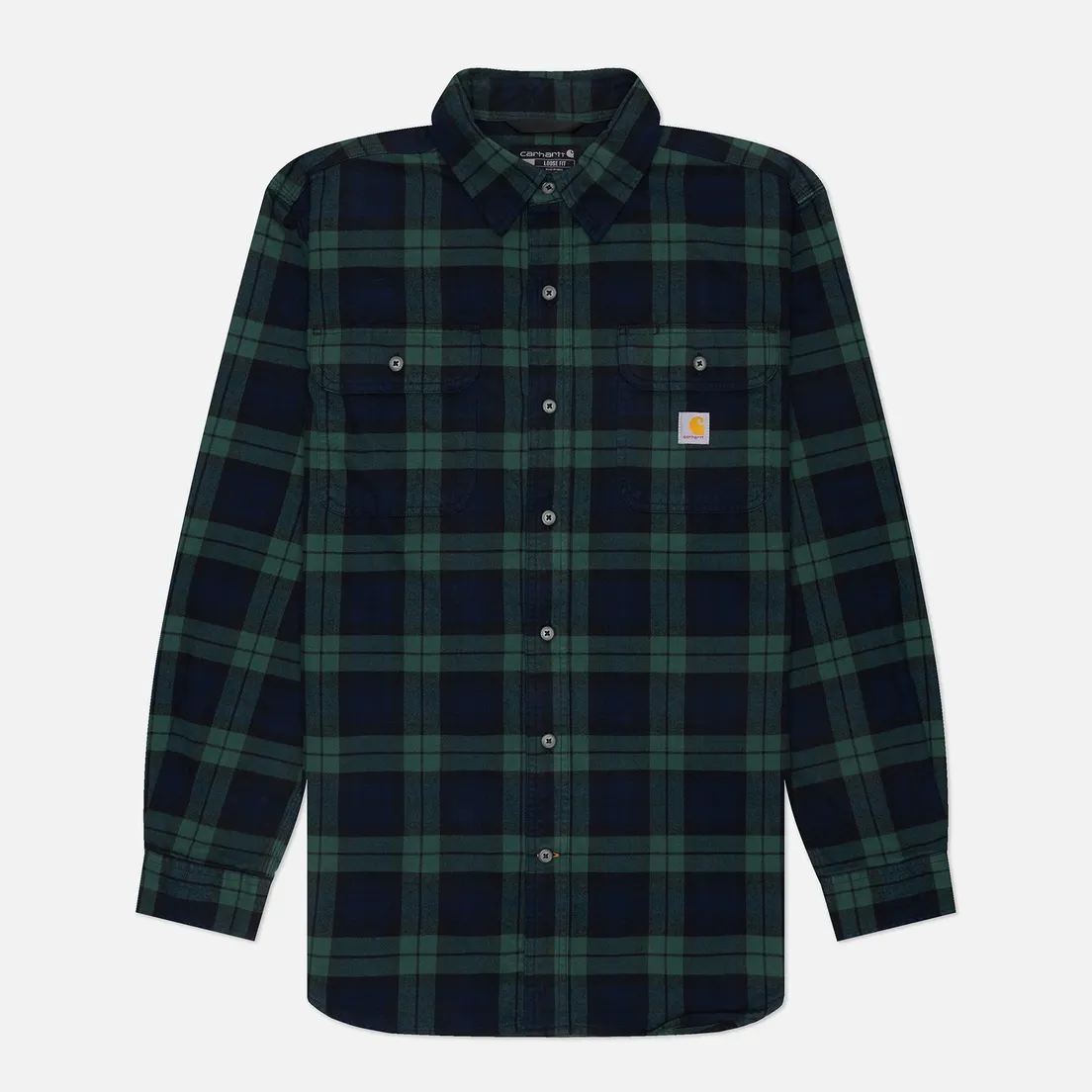 Carhartt Мужская рубашка Loose Fit Heavyweight Flannel Plaid
