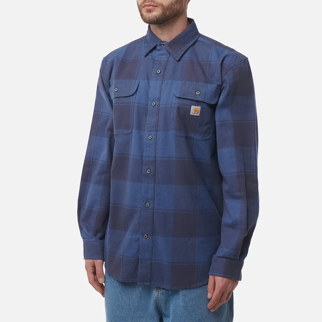 Carhartt Мужская рубашка Loose Fit Heavyweight Flannel Plaid