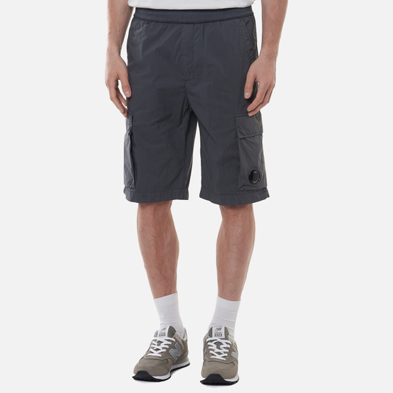 Мужские шорты C.P. Company 50 Fili Stretch Garment Dyed Lens Cargo Gargoyle