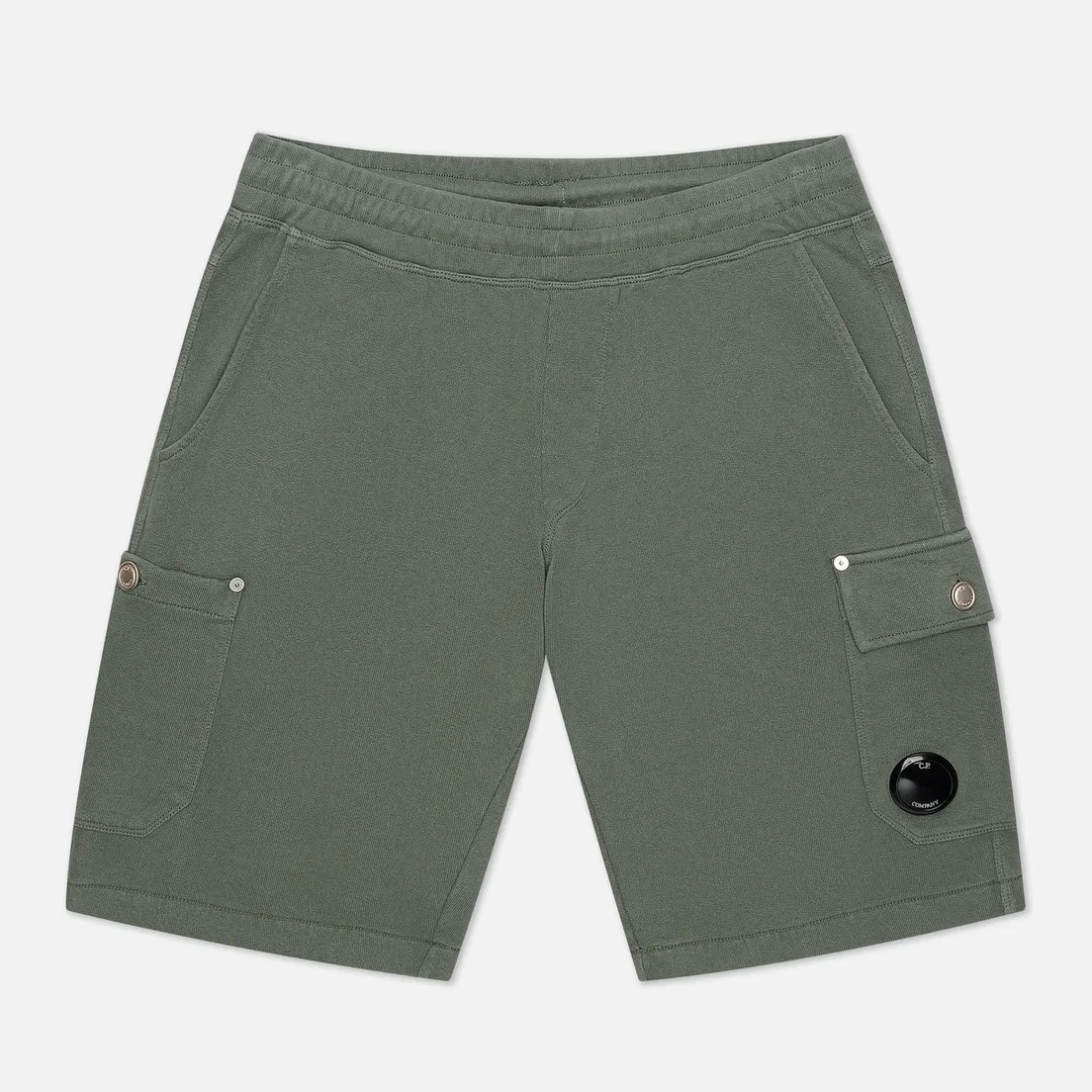 C.P. Company Мужские шорты Open End Fleece Garment Dyed Lens