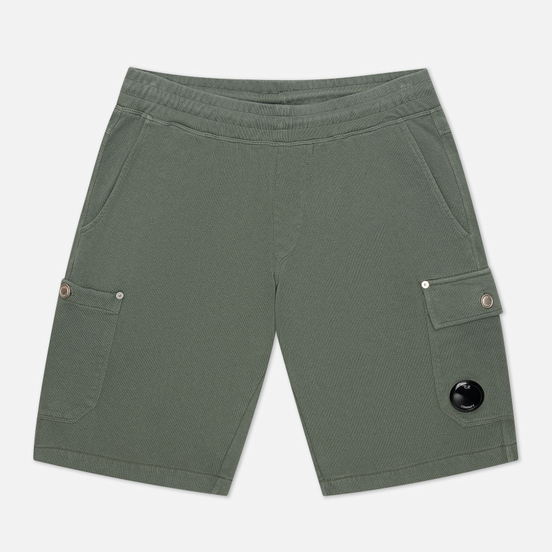 Мужские шорты C.P. Company Open End Fleece Garment Dyed Lens Laurel Wreath