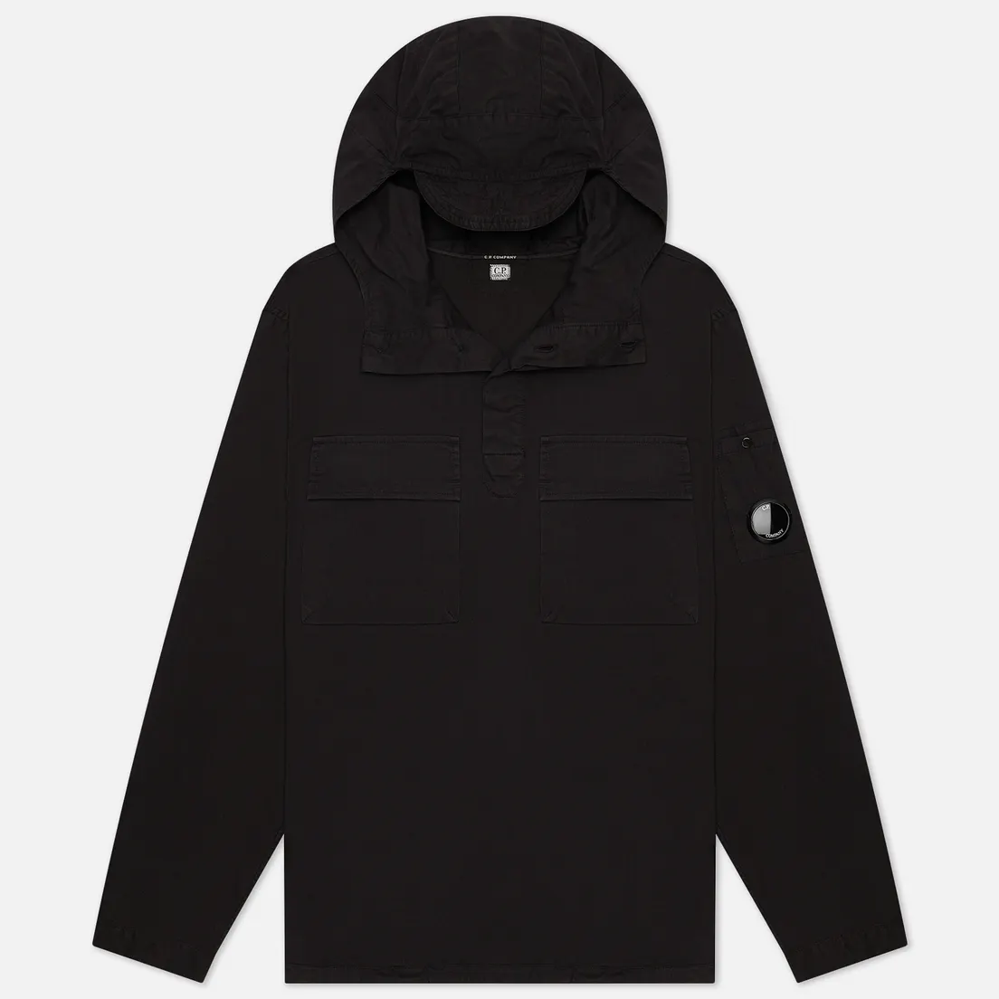 C.P. Company Мужская рубашка Gabardine Garment Dyed Hooded Lens