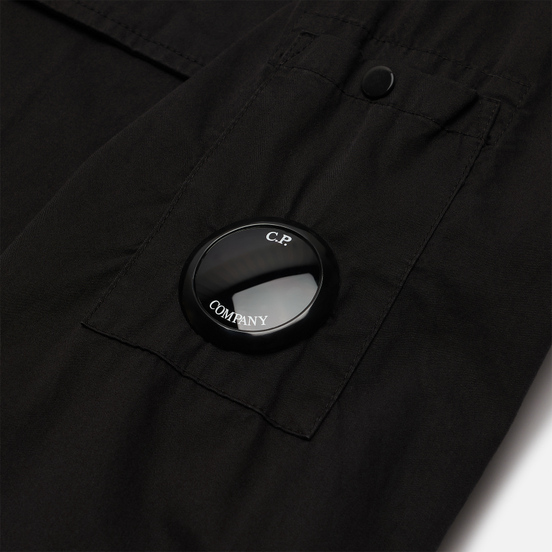Мужская рубашка C.P. Company Gabardine Garment Dyed Hooded Lens Black