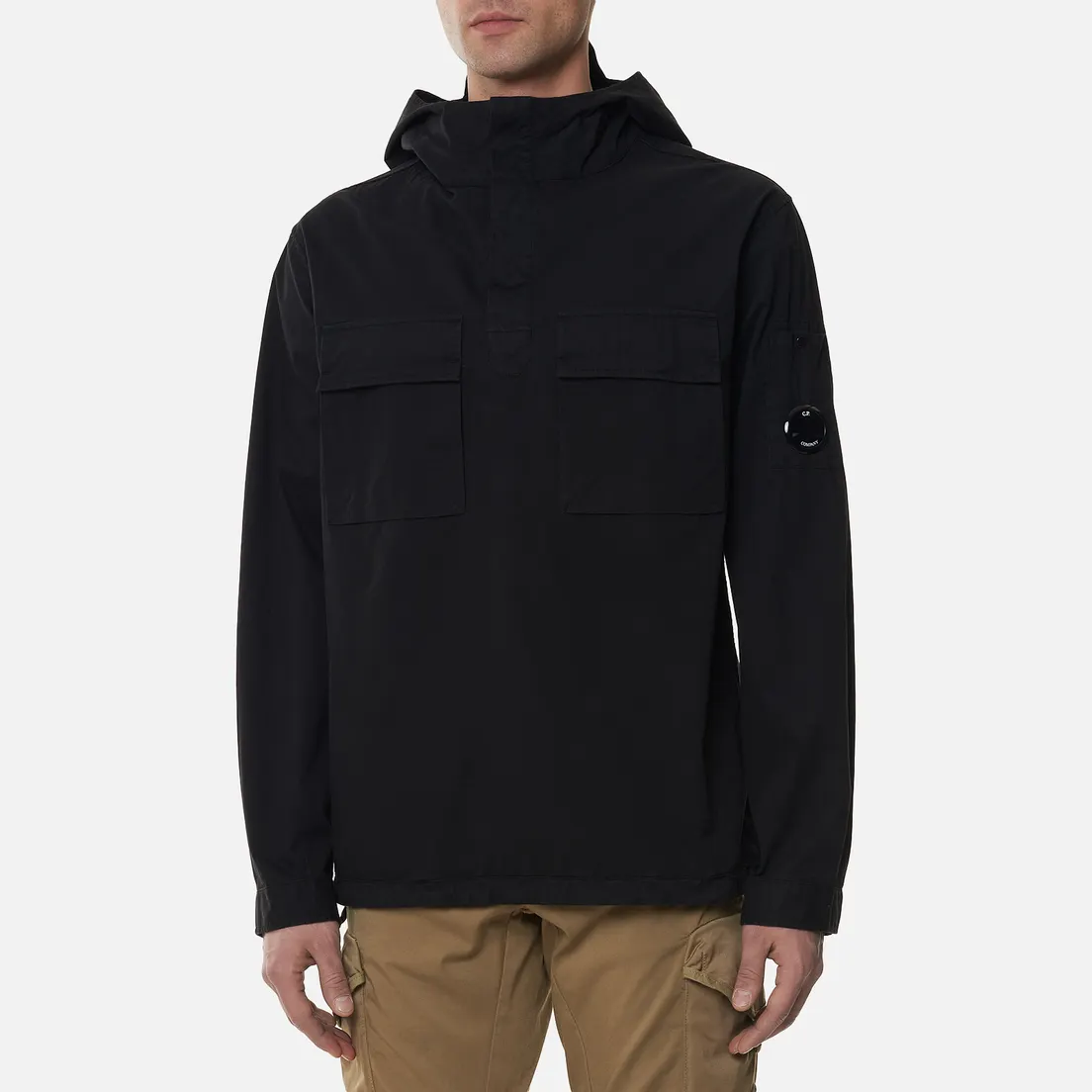 C.P. Company Мужская рубашка Gabardine Garment Dyed Hooded Lens
