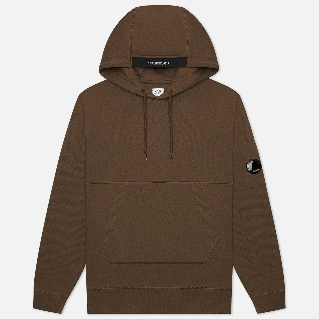 C.P. Company Мужская толстовка Diagonal Raised Fleece Garment Dyed Lens Hooded