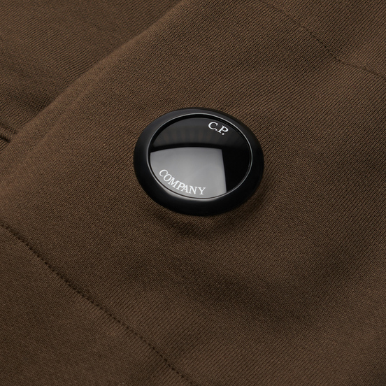 Мужская толстовка C.P. Company Diagonal Raised Fleece Garment Dyed Lens Hooded Ivy Green