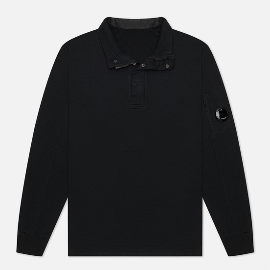 Мужская толстовка C.P. Company Light Fleece Garment Dyed Quarter Zip Lens Black