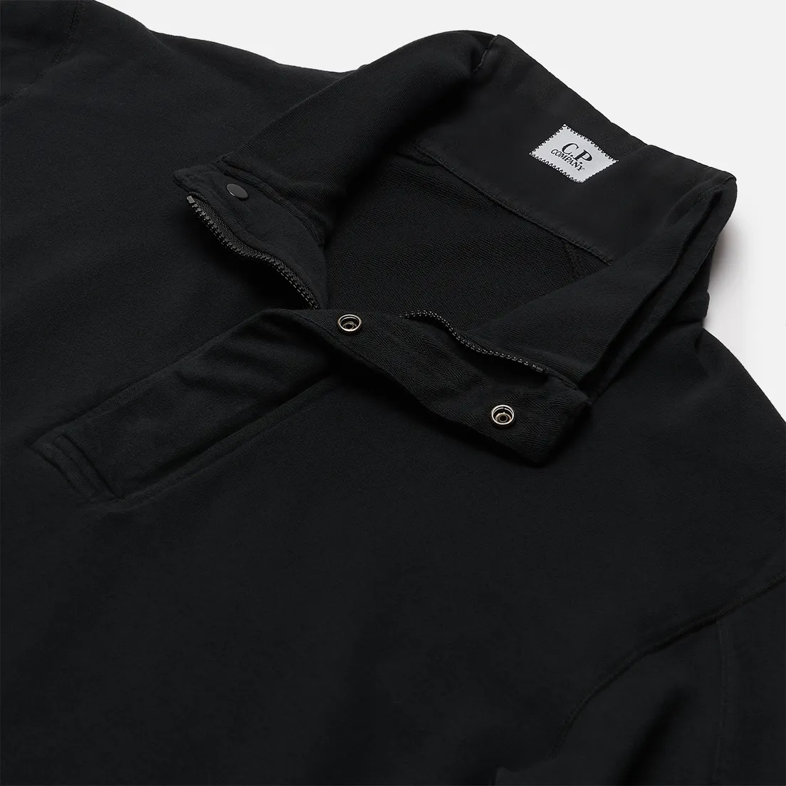 C.P. Company Мужская толстовка Light Fleece Garment Dyed Quarter Zip Lens
