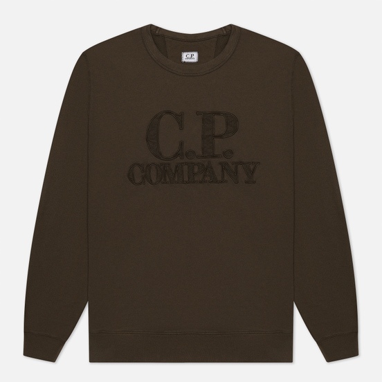 Мужская толстовка C.P. Company Light Fleece Mixed Garment Dyed Chest Logo Ivy Green