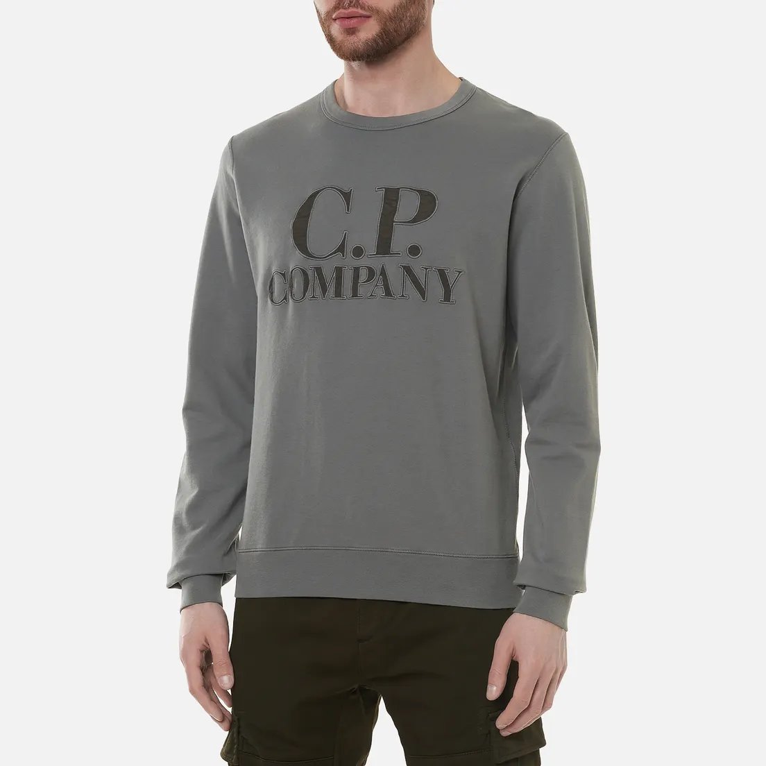 C.P. Company Мужская толстовка Light Fleece Mixed Garment Dyed Chest Logo