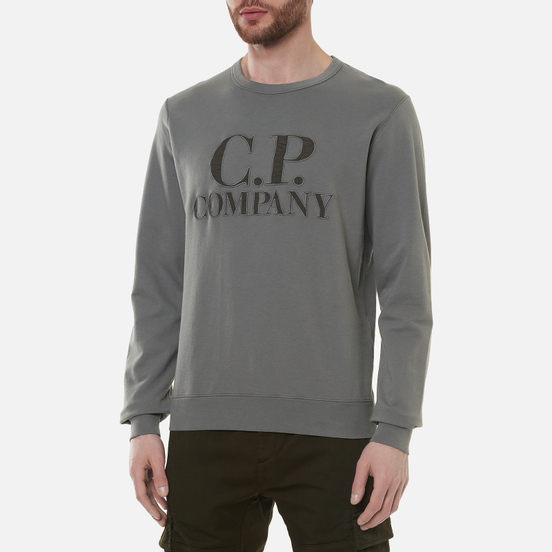 Мужская толстовка C.P. Company Light Fleece Mixed Garment Dyed Chest Logo Gargoyle