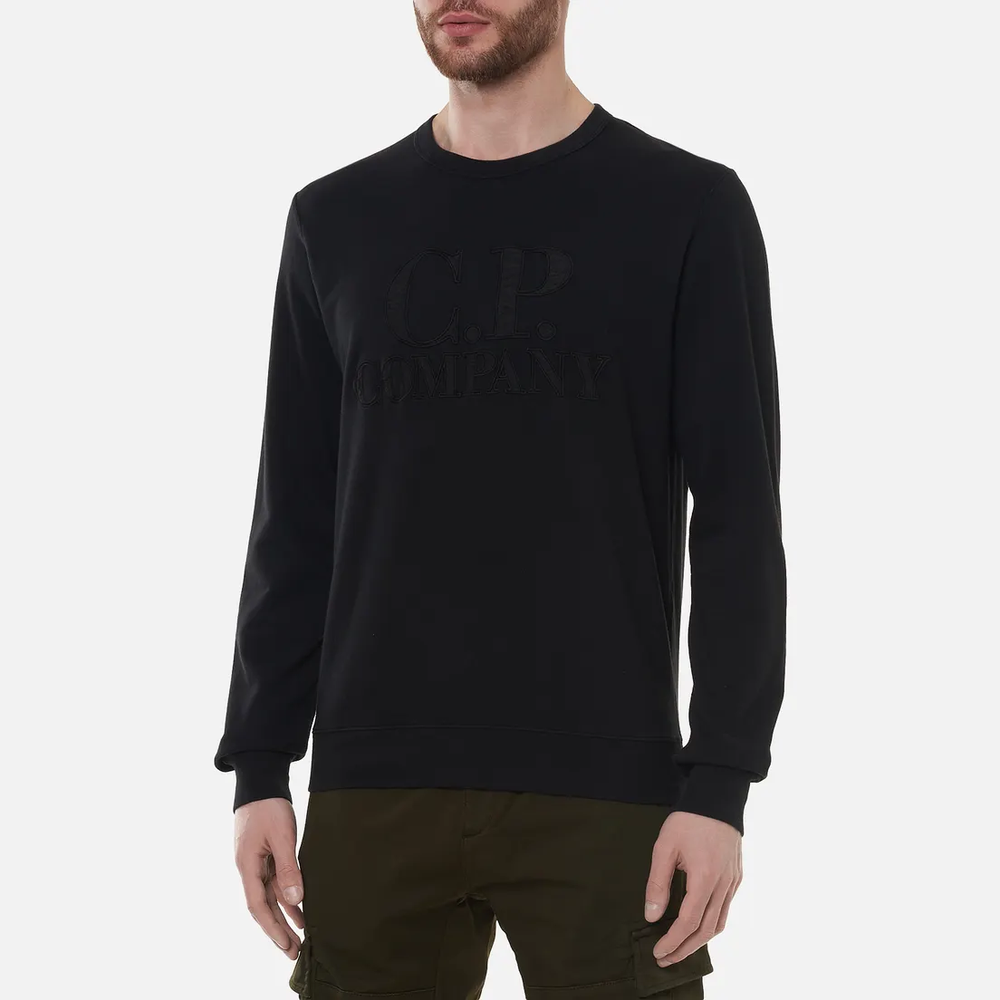 C.P. Company Мужская толстовка Light Fleece Mixed Garment Dyed Chest Logo
