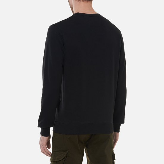 Мужская толстовка C.P. Company Light Fleece Mixed Garment Dyed Chest Logo Black