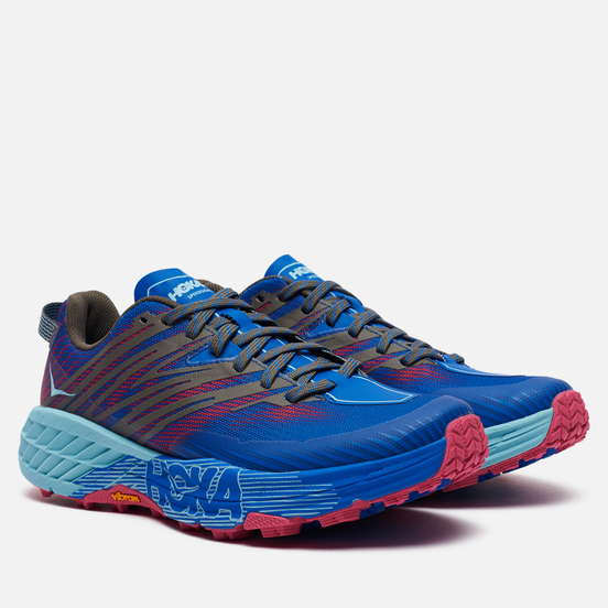 Женские кроссовки Hoka One One Speedgoat 4 Imperial Blue/Pink Peacock