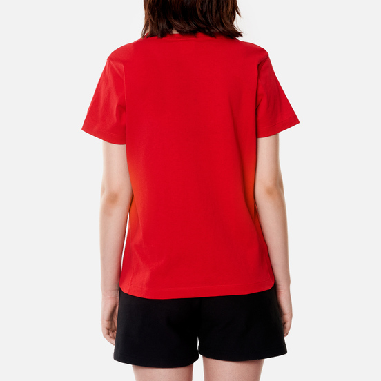 Женская футболка Champion Reverse Weave Script Logo Crew Neck Racing Red