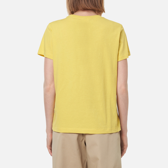Женская футболка Champion Reverse Weave Script Logo Crew Neck Yellow