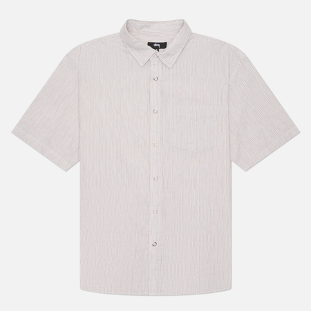 Мужская рубашка Stussy Wavy Stripe, цвет белый