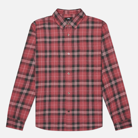 Мужская рубашка Stussy Beach Plaid, цвет красный