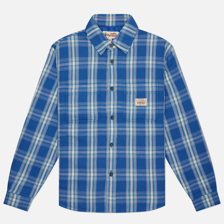 Мужская рубашка Stussy Lau Plaid Overshirt, цвет синий