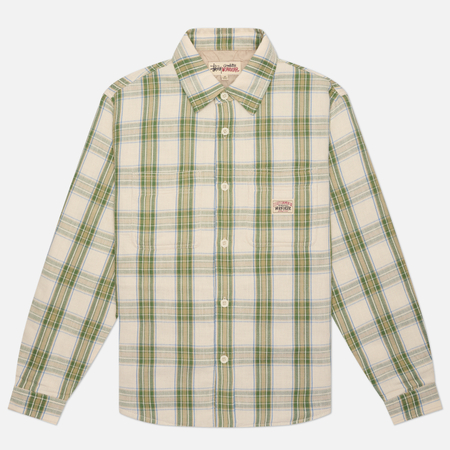 Мужская рубашка Stussy Lau Plaid Overshirt, цвет бежевый