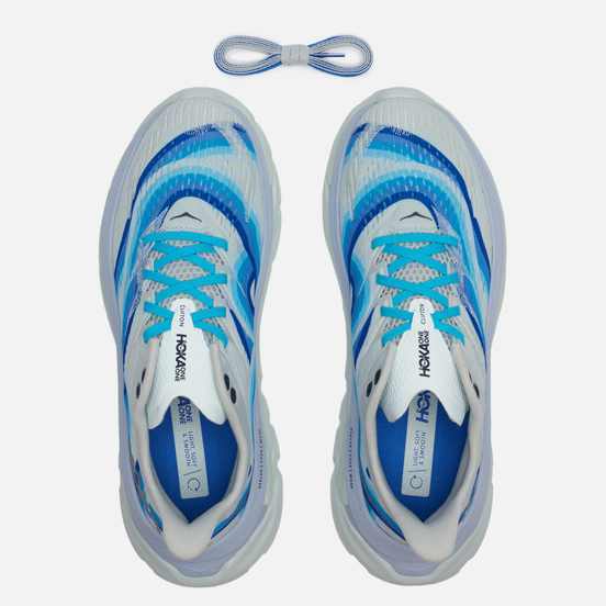 Кроссовки Hoka One One Clifton EDGE Geometric Dazzling Blue/Blue Flower