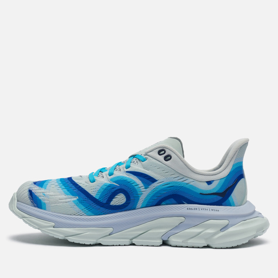 Кроссовки Hoka One One Clifton EDGE Geometric Dazzling Blue/Blue Flower