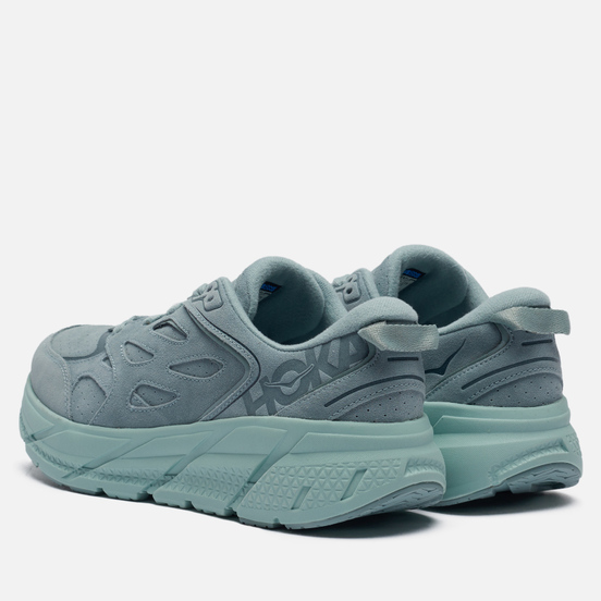 Мужские кроссовки Hoka One One Clifton Suede Grey Mist/Misty Blue