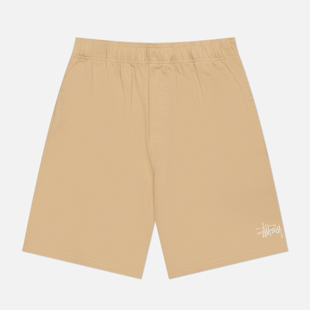 Мужские шорты Stussy Heavy Jersey, цвет бежевый, размер S