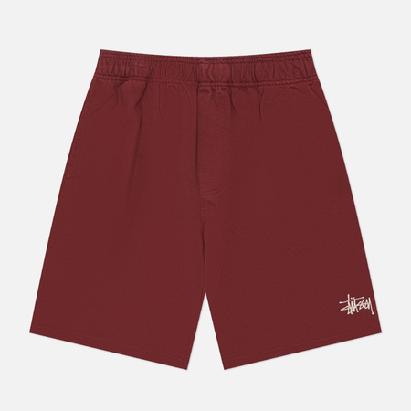 Мужские шорты Stussy Heavy Jersey, цвет бордовый