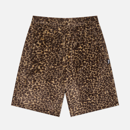 Мужские шорты Stussy Leopard, цвет коричневый