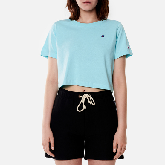 Женская футболка Champion Reverse Weave C Logo Crew Neck Cropped Honeydew