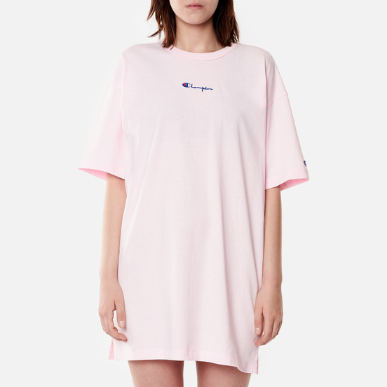 Женское платье Champion Reverse Weave Small Script Logo Midi Baby Pink