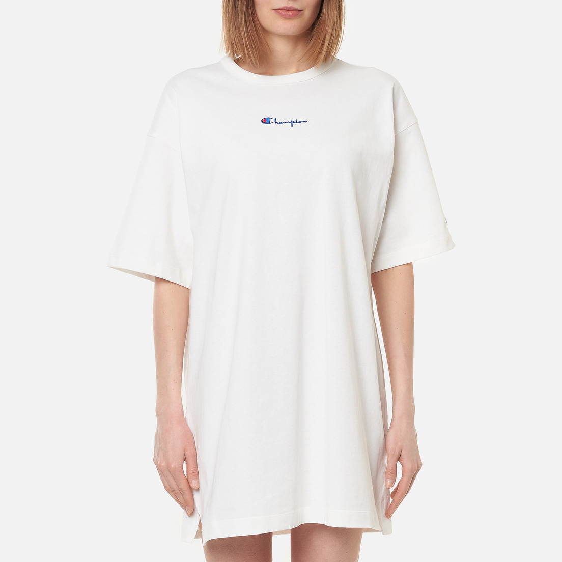 champion small script boxy crew sweatshirt