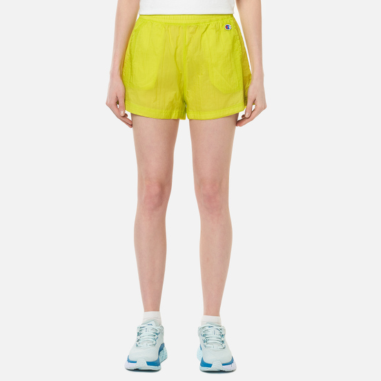 Женские шорты Champion Reverse Weave Tape Detail Track Fluorescent Lime