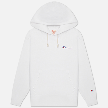 Женская толстовка Champion Reverse Weave Small Script & Logo Sleeve Hoodie, цвет белый, размер M