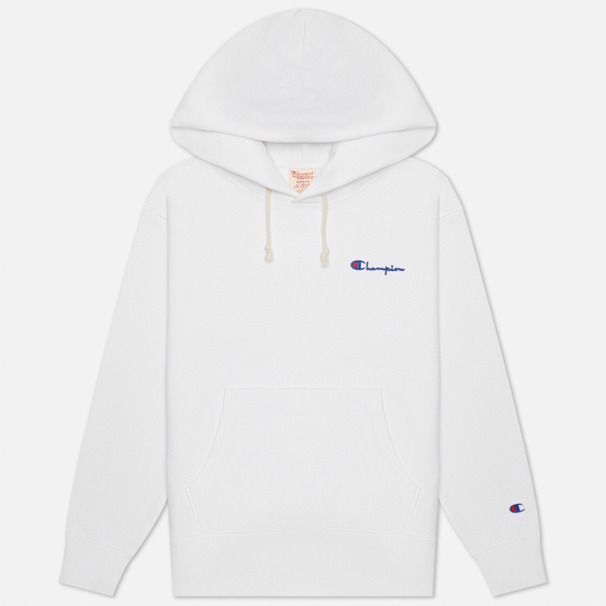 Женская толстовка Champion Reverse Weave Small Script & Logo Sleeve Hoodie White