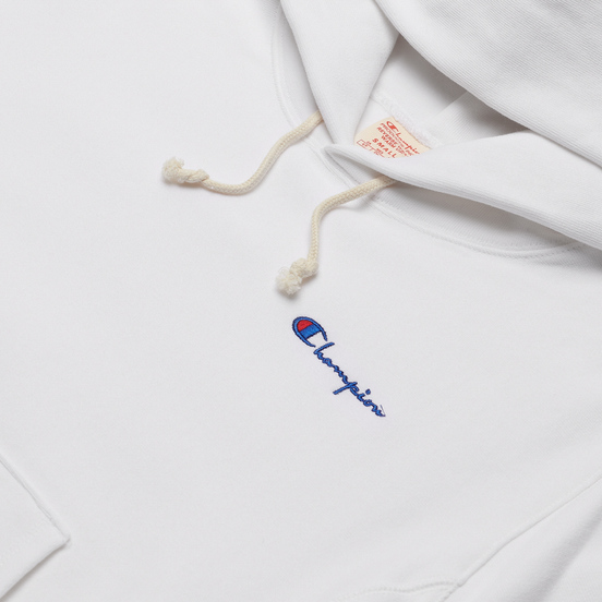 Женская толстовка Champion Reverse Weave Small Script & Logo Sleeve Hoodie White
