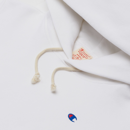 Женская толстовка Champion Reverse Weave Small Logo Chest And Sleeve Hooded White