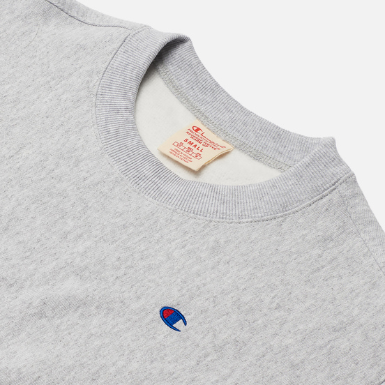 Женская толстовка Champion Reverse Weave Small Logo Chest And Sleeve Crew Neck Light Grey