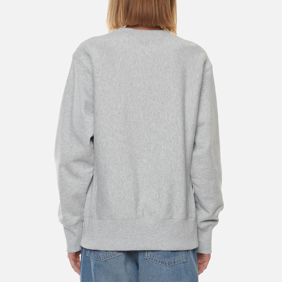Женская толстовка Champion Reverse Weave Small Logo Chest And Sleeve Crew Neck Light Grey