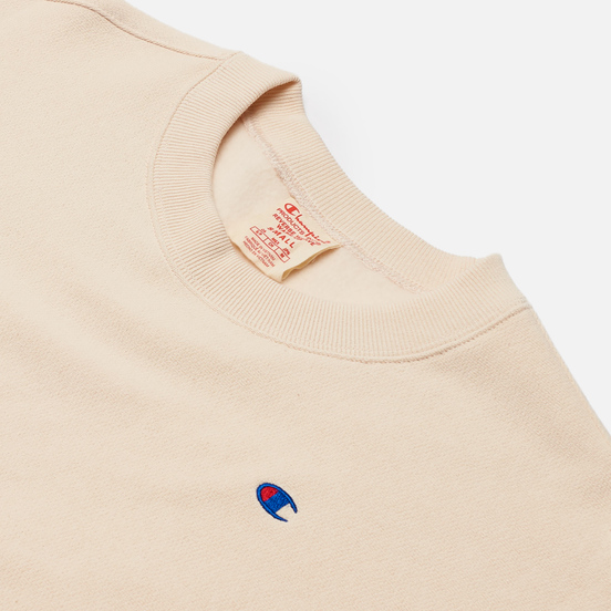 Женская толстовка Champion Reverse Weave Small Logo Chest And Sleeve Crew Neck Bone
