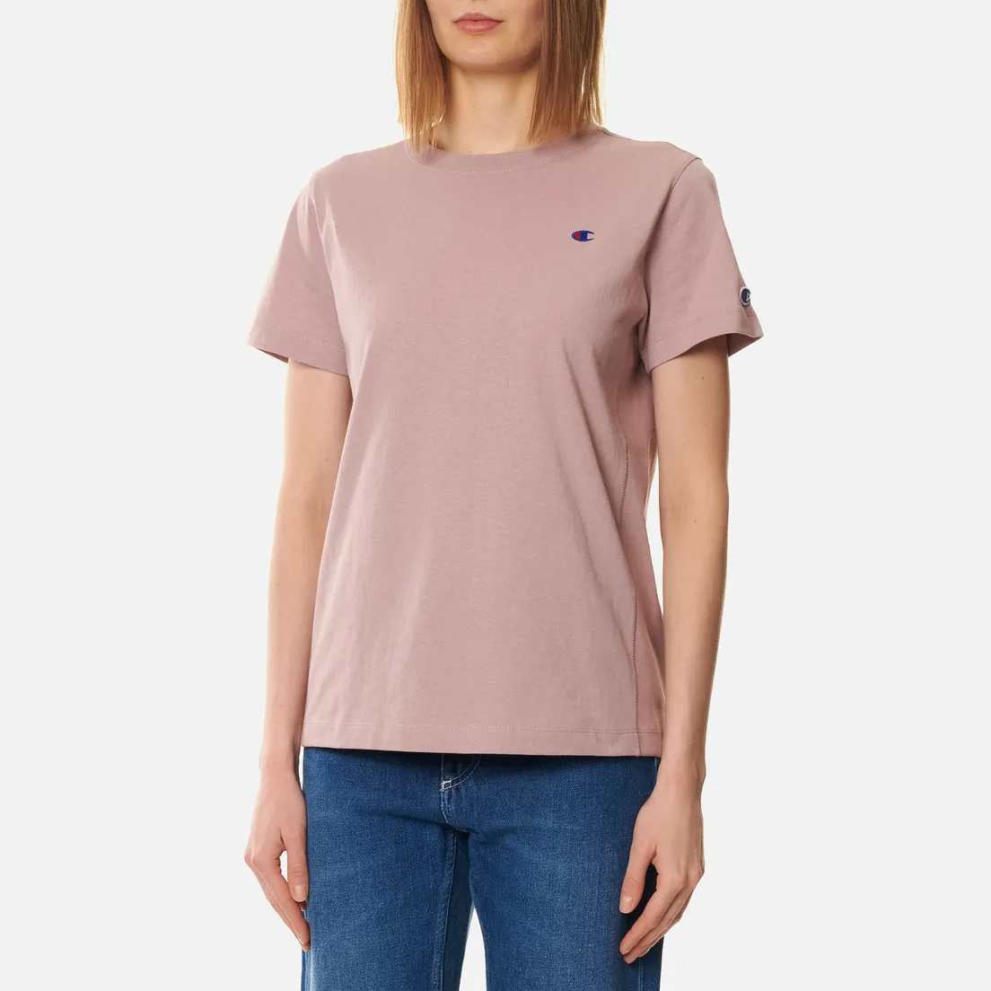 Champion Reverse Weave Женская футболка Embroidered C Logo Chest And Sleeve