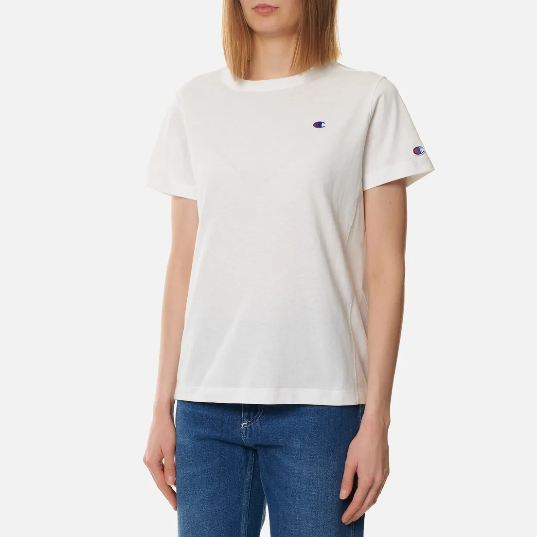 Champion Reverse Weave Женская футболка Embroidered C Logo Chest And Sleeve