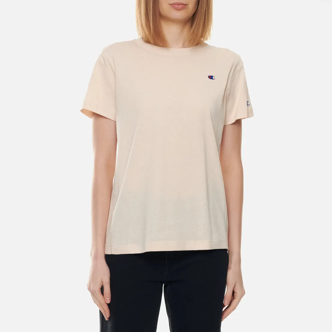 Champion Reverse Weave Женская футболка Embroidered C Logo Chest And Sleeve